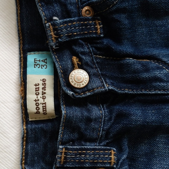 old navy boot cut dark wash denim jeans 3T toddler girls - Picture 2 of 7